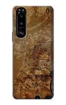 Innovedesire Vintage Paper Clock Steampunk Case Cover For Sony Xperia 5 III