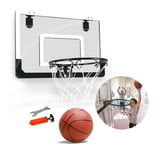 Basketball hoop - Office Indoor Toy Steel Rim Shatterproof Backboard With Ball Transparent Sports Basketball Hoop Set Mini Rebounds Wall Hanging (Color : Red)