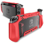 rouge - MUMBA — Étui pour Nintendo Switch, boîtier dockable, TPU, housse de protection de poignée, compatible