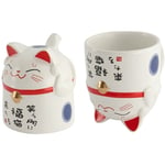 Tokyo Design Studio Kawaii Lucky Cat Mug 350ml Blue