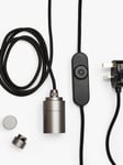 Tala Graphite Plug-in Portable Pendant Light, Grey