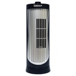 Igenix DF0020 Oscillating Mini Desk Tower Fan, 12 inch - Black/Silver (3)