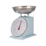 PLINT New 3KG Traditional Weighing Kitchen Scale avec bol en acier inoxydable, rétro Scales Mécanique Vintage, Rétro Food Scales with Large Metal Bowl (couleur Ice)