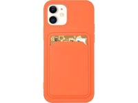 Hurtel Card Case Plånboksfodral I Silikon Med Kortficka För Iphone 11 Pro Orange
