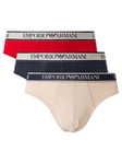 Emporio Armani3 Pack Briefs - Nude/Marine/Red