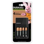 Duracell Chargeur de Batterie - Charge en 4 Heures, avec 2 piles AA et 2 piles AAA