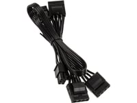 Kolink Molex X4 - Pcie 6-Polig, 0,75 M, Svart (Kl-Cpl-Mxc)