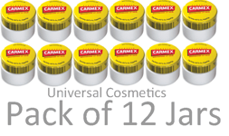 12x Carmex Classic Moisturising Lip Protection Balm Pot Dry Chapped Lips 7.5g