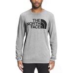 THE NORTH FACE T-Shirt | Grey Long Sleeve Half Dome Logo Tee | Mens Size Small