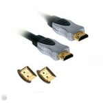 Ex-Pro ULTRA Premium Pro Metal Finished 2m Gold HDMI to HDMI Lead Cable, OFC Fully Sheilded Lead 1080p - HDMI 1.3b (125283-49) Compliant. FULL HD Support. DVD Player, Sky, Virgin, PS3.
