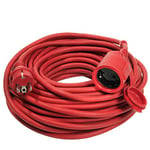 as - Schwabe Extension Cable, Rubber Extension Cord, H05RR-F 3G1.5, red Security Colour, IP 44 – Suitable for Outdoor use, 60210