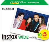 Pack de 50 Films Fujifilm pour appareils photo instantanés Instax Wide