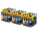 12 Ink Cartridges (Set) for use with Brother DCP-J752DW MFC-J4710DW MFC-J6920DW