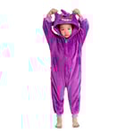Barn Gengar Kostym Dragkedja Onesie Vinter Varm Cartoon Jumpsuit Pyjamas Sovkläder Loungewear 6-7 Years