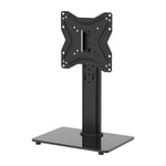 GRIFEMA GB1005-2 Universal Table Top Pedestal TV Stand for 17"-43" LCD LED TVs, Height Adjustable TV Base Stand with Tempered Glass Base, Cable Management, Holds 30 KG & Max. VESA 200x200mm