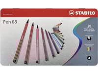 Stabilo Pen 68, 30 Färger, Multifärg, Rundad Spets, 1 Mm, Multifärg, Hexagonal