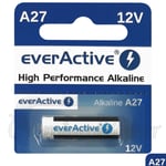 1 x everActive A27 Alkaline battery 12V MN27 8LR732 Remote Alarms GREAT VALUE