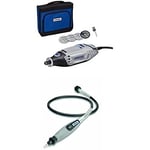 Dremel 3000 Rotary Tool 130 W, Amazon Exclusive Multi Tool Kit with 5 Accessories and Dremel 225 Flexible Shaft for Dremel Rotary Multitools and Grinding, Sanding, Drilling, Carving on Wood, Glass and