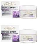 2X Skin Expert L'Oreal Paris Wrinkle Expert Day Cream, 55+ Calcium, 50ml NEW UK