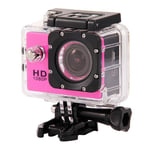 Camera Embarquée Sport LCD Caisson Étanche Waterproof 12Mp HD 1080P Rose 4 Go YONIS - Neuf