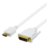 Deltaco HDMI till DVI-kabel, 7m, Full HD - Vit