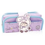 RYAN 1 Pièce Trousse Scolaire Fille Ado Trousses Mignon Trousse Grande Capacité Scolaire Papeterie Organisateur Détachable pour L'école Bureau Étudiants (Violet)
