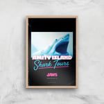 Jaws Amity Island Shark Tours Giclee Art Print - A4 - Wooden Frame