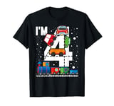 I'm 4 Birthday Boy 4th Bday Trains Cars Trucks Number T-Shirt
