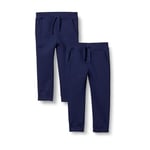 Amazon Essentials Girls' Joggers, Pack of 2, Navy, 9 Years