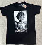 Dragon Ball Z Vegeta Medium M Black Short Sleeve T-shirt NEW Super Saiyan Goku