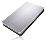 ICYBOX HDD kabinett, rymmer 1x2,5" SATA/SSD, max 9,5mm, silver