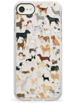 Hand Painted Dog Breeds Impact Phone Case for iPhone 7 Plus, for iPhone 8 Plus | Protective Dual Layer Bumper TPU Silikon Cover Pattern Printed | Cute Adorable Breeds Mix Animals