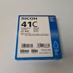 Ricoh GC41C genuine Cyan Ink 405762 SG 7100 3110 3120  Inks out of date
