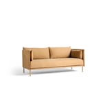 HAY Silhouette Sofa 2 Seater, Linara 142/Cognac Piping/Oak Spice Tekstil
