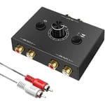 2 Into 1 Out 1 Into 2 Out Fast Audio Switcher ContrôLeur de Volume pour Connexion Multi-Appareils Commutation