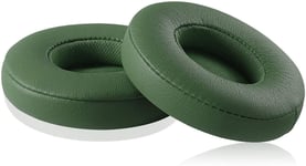 Aiivioll Solo 2 Wired Replacement Earpads Protein Leather & Memory Foam Ear Cushion Pads Compatible with by Dr. Dre Solo2 Wired On-Ear Headphones (NOT FIT Solo 2.0/3.0 Wireless)- Grass Green