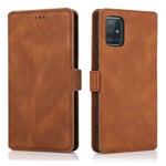 LCHULLE Retro Vintage Samsung A40 Case A40 Phone Case Flip Leather Wallet for Samsung Galaxy A40 Brown