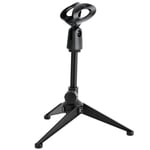 Microphone Stand Holder, Durable ABS Table Tripod Stand Adjustable Desktop Mic Clamp Clip Holder for Microphone for Radio Broadcasting Studio, Voice-Over Sound Studio, Stages, and TV Stations
