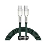 Baseus Cafule Kabel USB-C til USB-C 2m 100W - Grønn