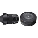 Sigma 412954 20 mm F1.4 DG HSM Lens for Canon Camera - Black & 878101 USB Dock Mount for Canon Lens-Black