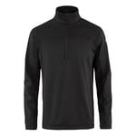 Fjallraven 87113-550 Abisko Lite Fleece Half Zip M Sweatshirt Men's Black Size S