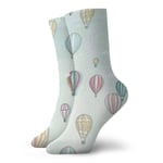 Kevin-Shop Men's And Women Socks- Hot Air Balloon Colorful Funny Novelty Crew Socks