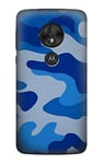 Army Blue Camo Camouflage Case Cover For Motorola Moto G7 Power
