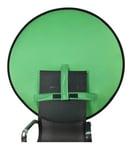 Chaise portable à écran vert avec fond de webcam pour les chats de visioconférence, Zoom, Skype, appels vidéo en toile de fond, Chromakey (142 cm/4,65 pieds, double face vert/bleu)