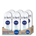 NIVEA Dry Comfort Fresh Roll-on Pack de 6 (6 x 50 ml), déodorant anti-transpirant avec protection 72 h, déodorant roll-on de soin féminin testé dans la vraie vie