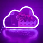 Watopi 1PC LED Cloud Neon Light Sign Decorative Night Light Lamp Wall Art Room Party Indoors Outdoors Bar Stores Lighting Decoration