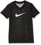 Nike Kids Dri-Fit Swoosh Training T-Shirt - Black/White, Large