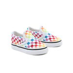 VANS Toddler Checkerboard Classic Slip-on Shoes (1-4 Years) ((checkerboard) Rainbow/true White) Multicolour, Size 5