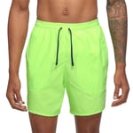 Mens Nike Stride 7” Brief Lined Running Gym Shorts Neon Volt Green Size Medium