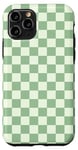 Coque pour iPhone 11 Pro Green Light Sage Checker Checker Classic